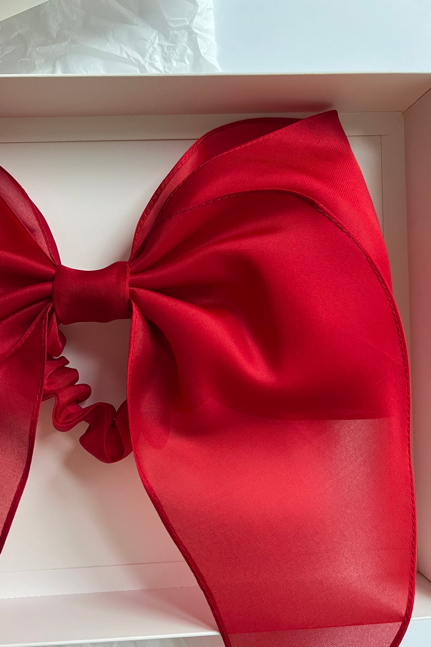 RED scrunchie bow