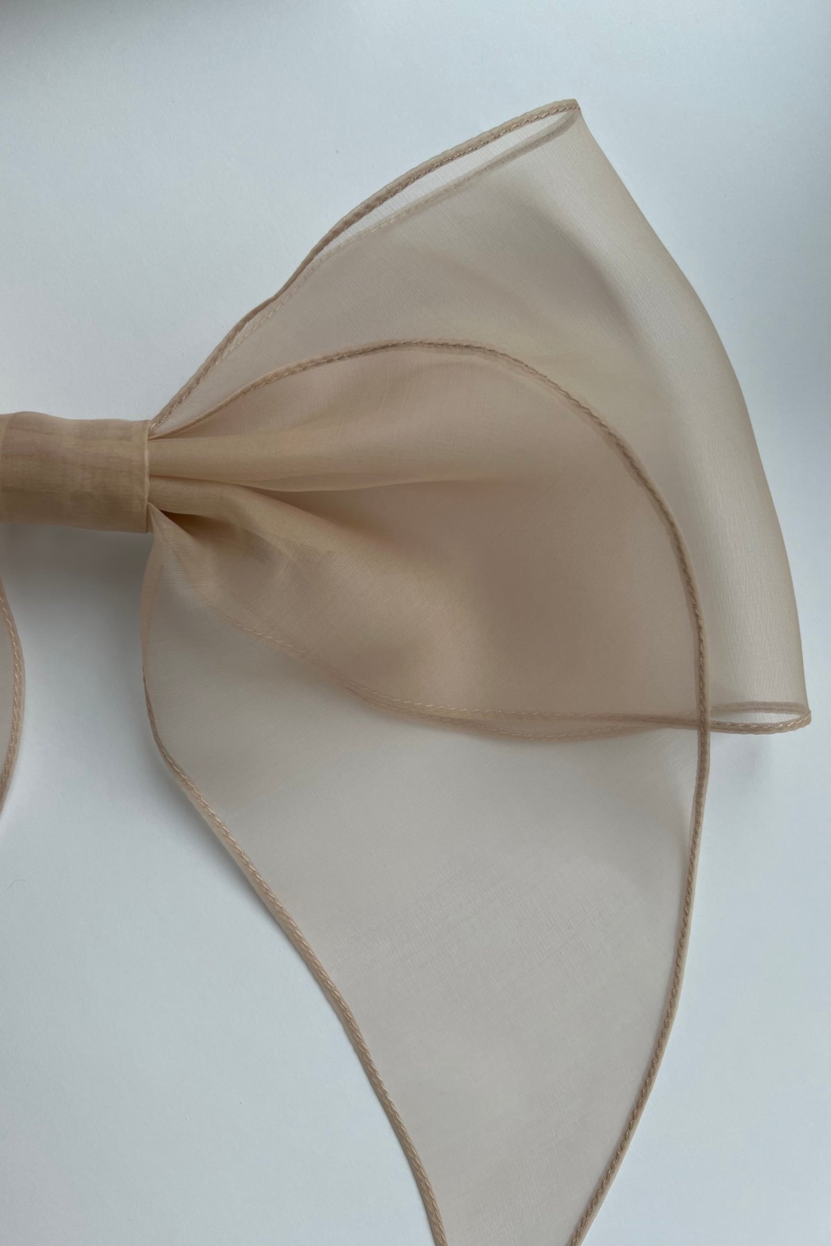 BEIGE barrette bow